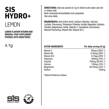 SIS GO Saszetki HYDRO+ Lemon 6 szt.