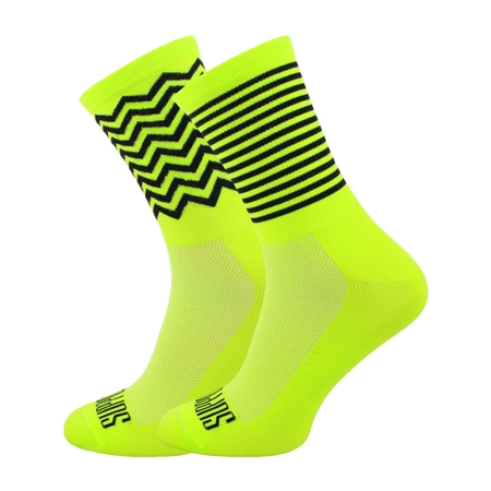 Skarpetki kolarskie SUPPORT SPORT ZigZag Fluo