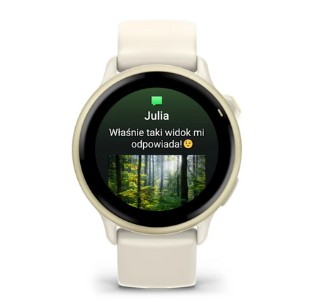 Zegarek GARMIN Vivoactive 6 Bone/Lunar Gold