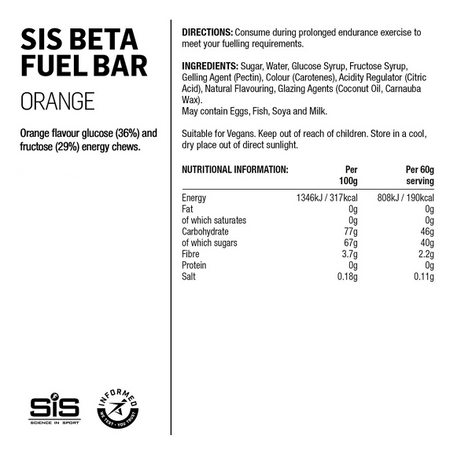 SIS Galaretka Beta Fuel Pomarańcza 60g