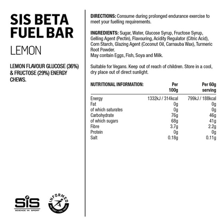SIS Galaretka Beta Fuel Cytryna 60g
