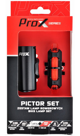 Zestaw Oświetlenia PROX PICTOR SET 350lm+10lm Red